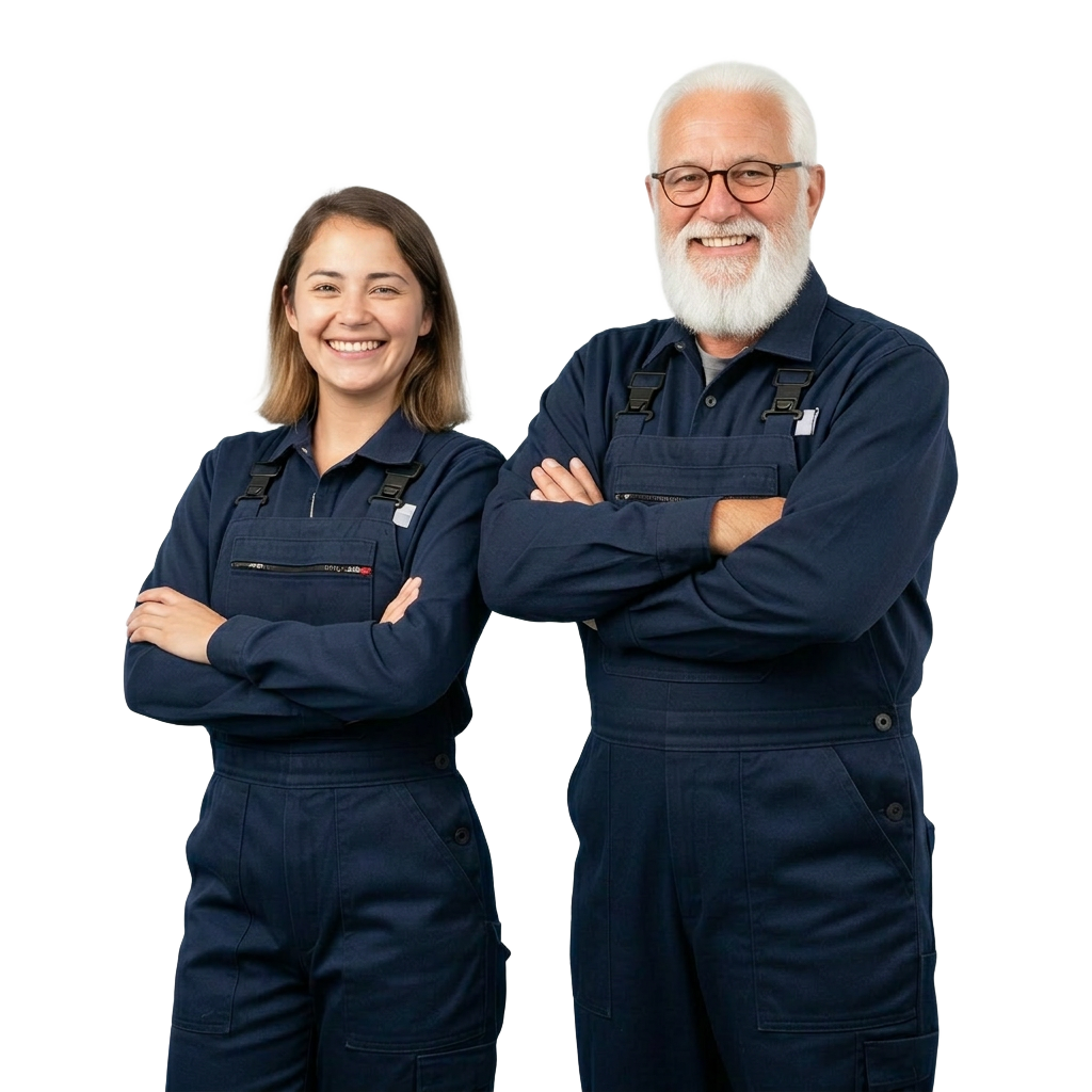 Two friendly Summit Cooling technicians