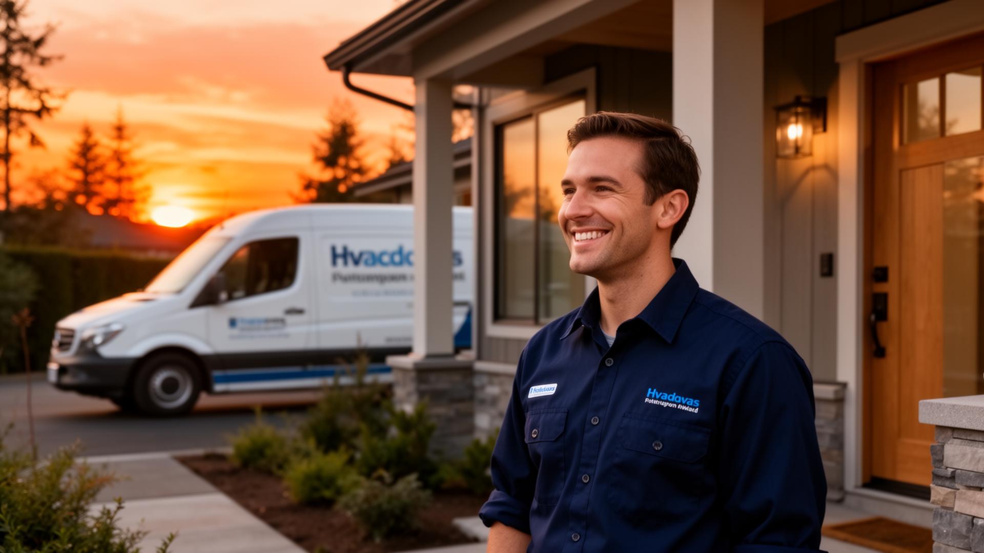 Friendly Northwind HVAC technician